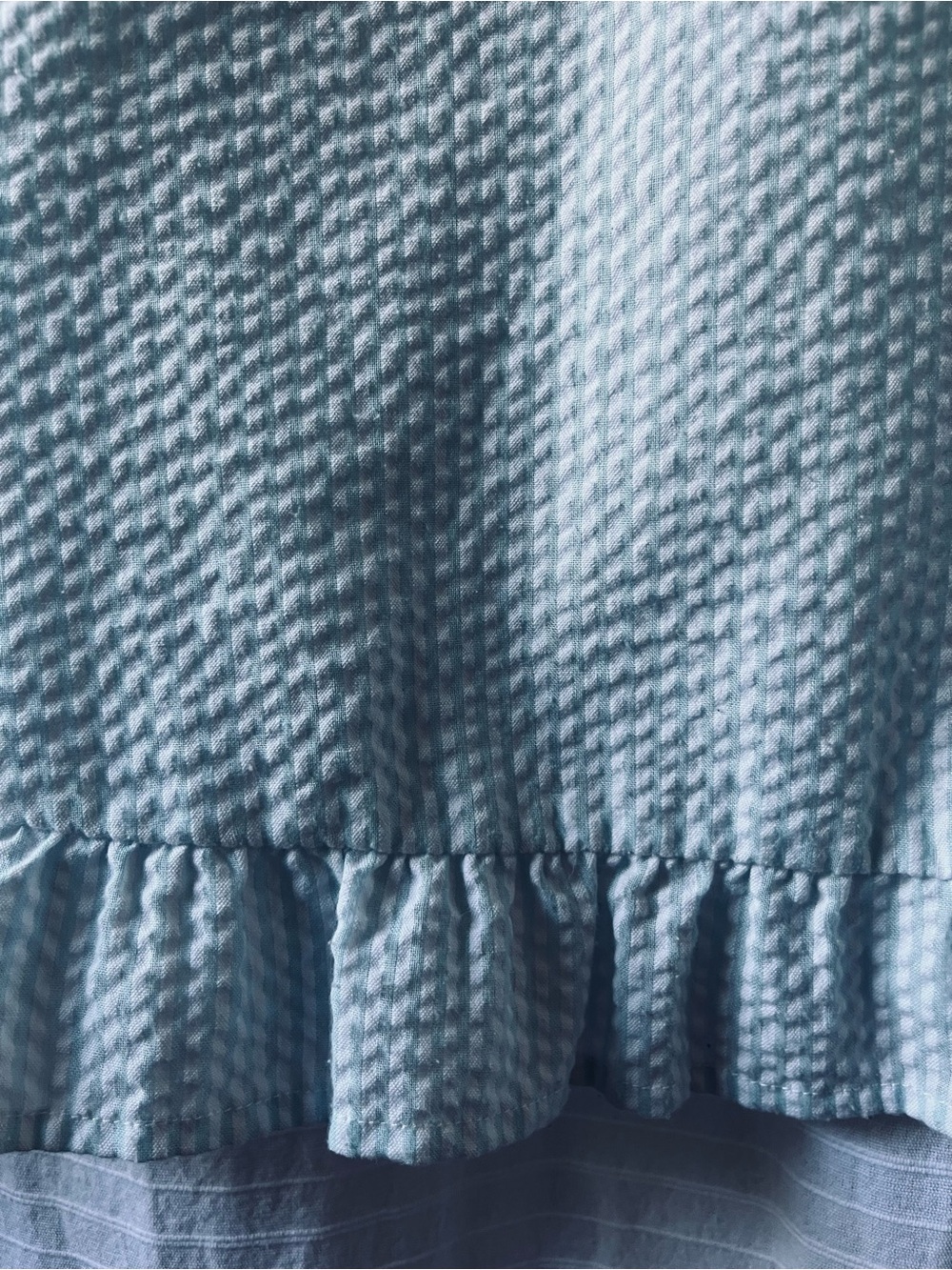 Seersucker Bow-Back Ruffle Tank - Picture 6 of 8